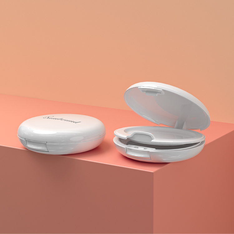 圓形空的粉餅盒氣墊盒空盒簡(jiǎn)約BB霜盒注塑加工廠