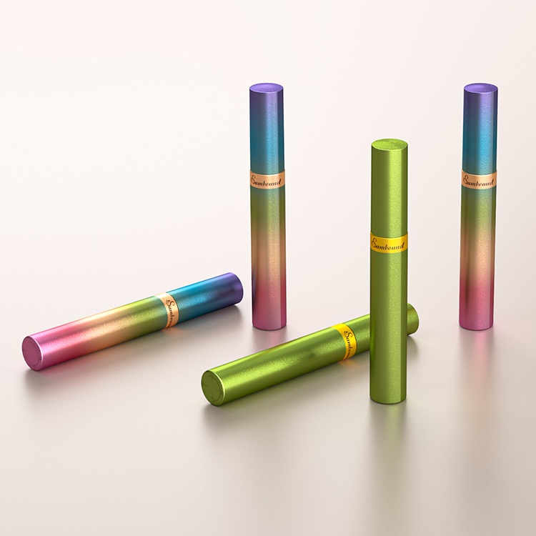 東莞廠家定制9.5ml睫毛增長(zhǎng)液分裝瓶漸變色空睫毛膏管包裝