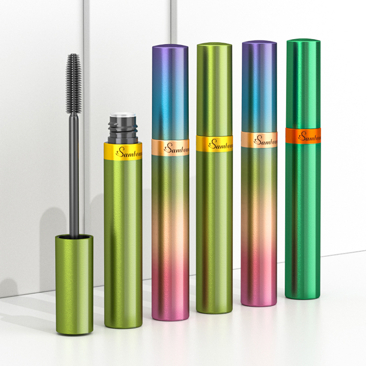 東莞廠家定制9.5ml睫毛增長(zhǎng)液分裝瓶漸變色空睫毛膏管包裝
