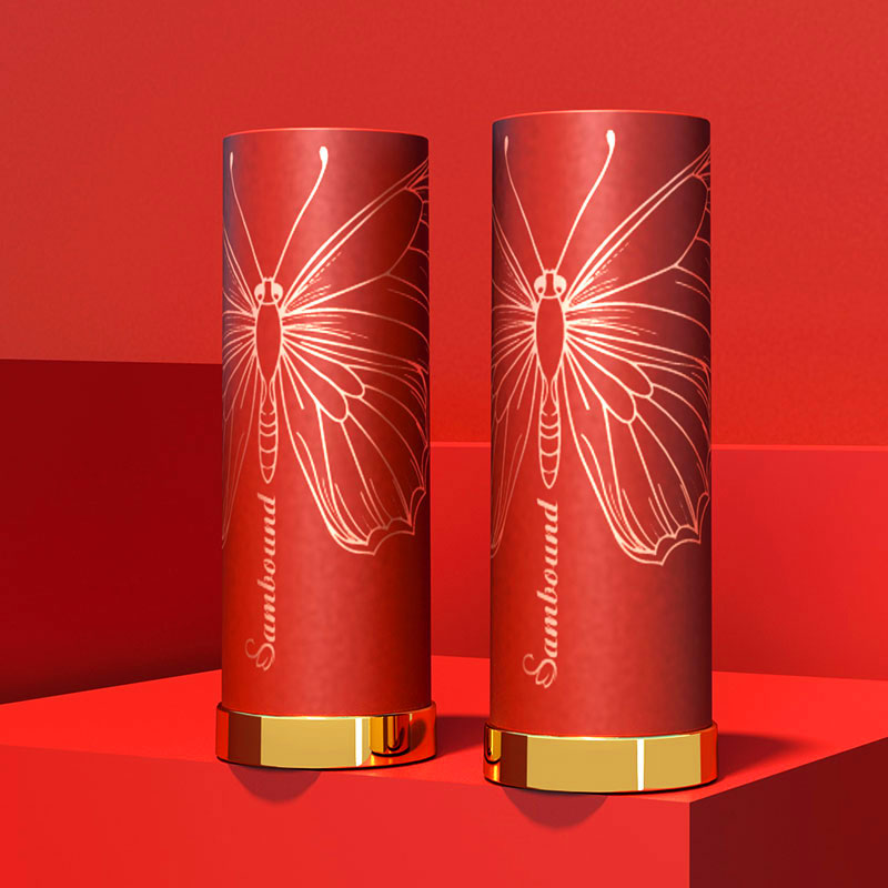 定制磁吸口紅管空管高級(jí)感鍍金可燙金logo廠家直銷空管